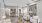 living room with couches and access to dining room and kitchen