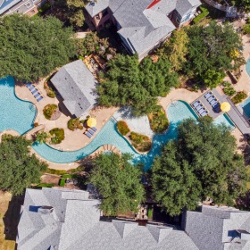 Find your perfect fit at Saxon Woods a high angle view of a property